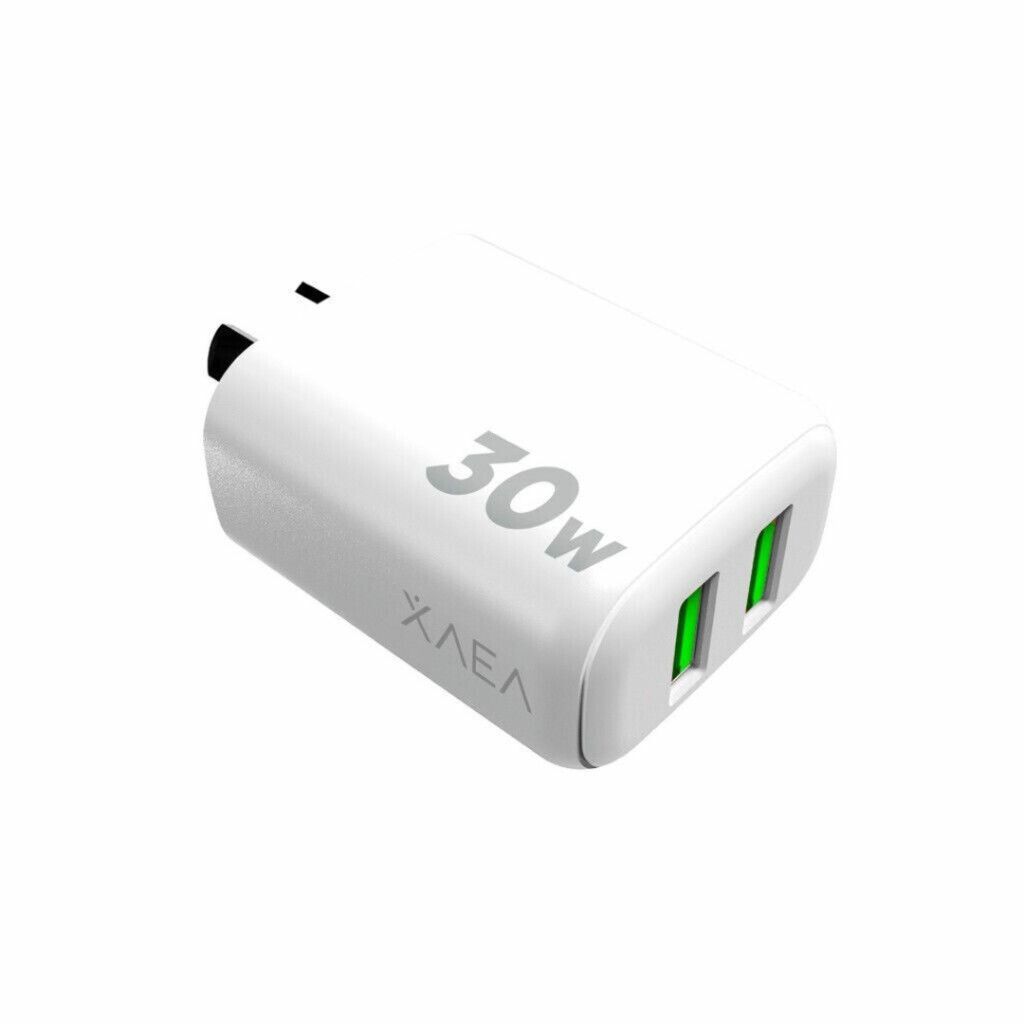 ADAPTADOR-CARGADOR 220V MODX-A015 - INTENSIFY - 2USB - XAEA - BLANCO - Imagen 2