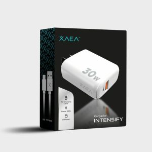 CARGADOR 220V MODX-C015 – INTENSIFY – 1USB 1TC + CABLE USB A TIPO C – XAEA – BLANCO