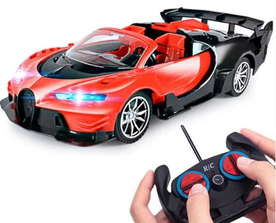 AUTOS DE CARRERA C/R 1:18 BUGATTI (JPF202A) ACRZ-009 - ZUMO - ROJO